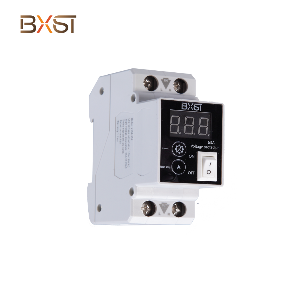 BXST DIN RAIL 220V ตัวป้องกันแรงดันไฟฟ้าเฟสเดียว v132