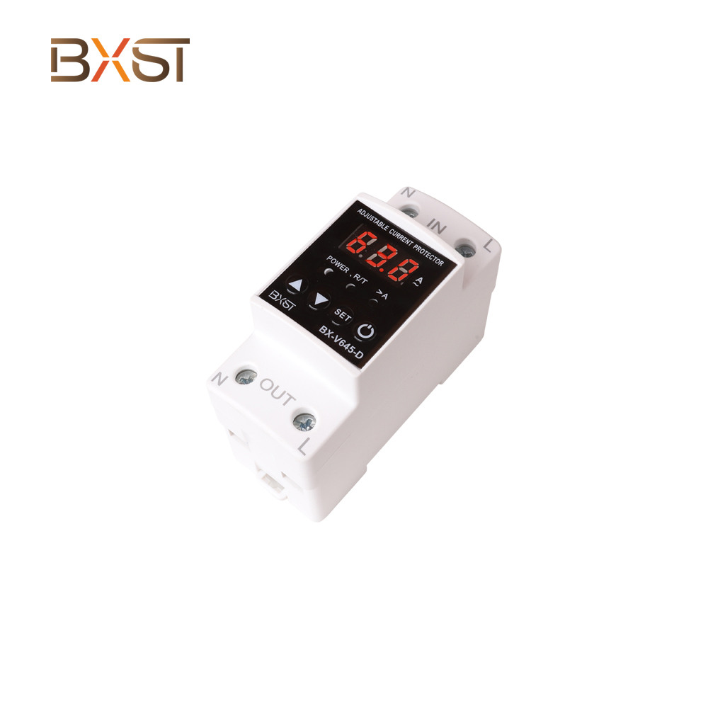 BXST AC220V 40/63A เหนือ/ต่ำกว่าแรงดันไฟฟ้า/ตัวป้องกันปัจจุบันราง DIN RAIL