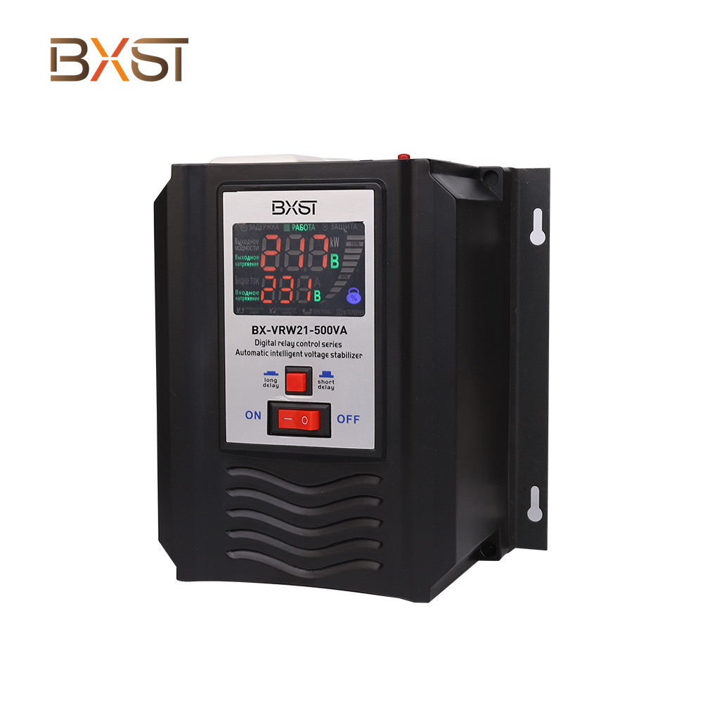 BXST รีเลย์ประเภทบ้านแรงดันไฟฟ้าแรงดันไฟฟ้าอัตโนมัติ Stabilizer VRW21-500VA