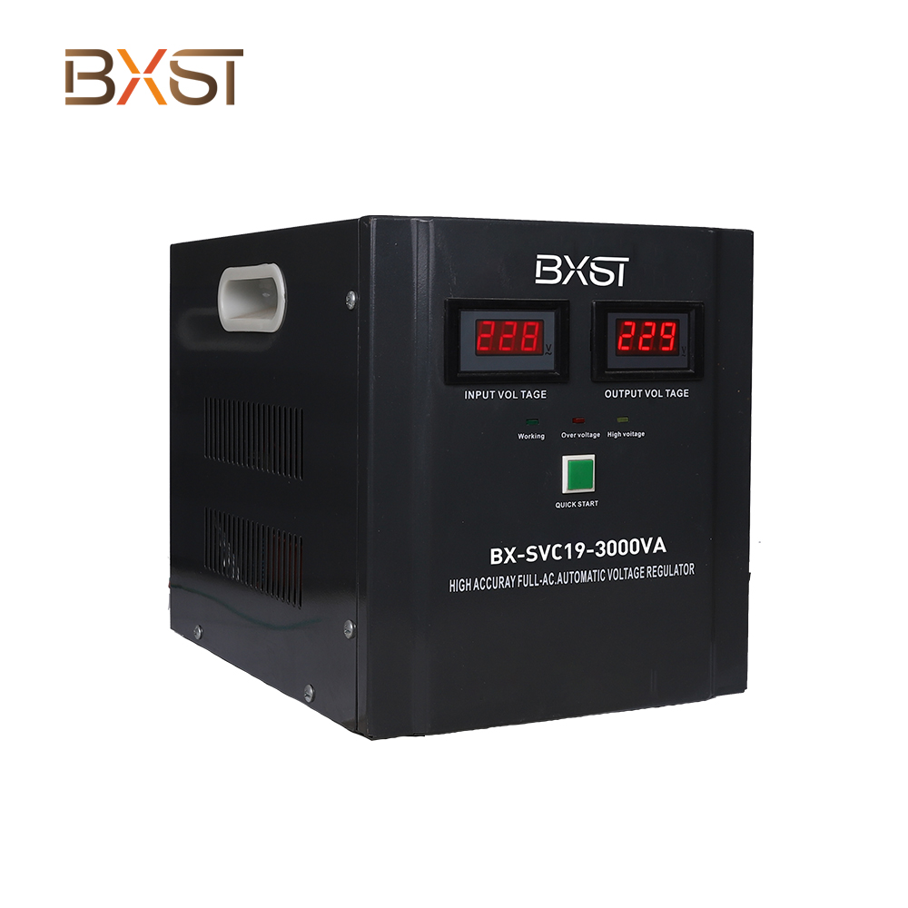 BXST Digital AC Stable แรงดันไฟฟ้าขนาดเล็กตัวควบคุม Stabilizer SVC19-3000VA